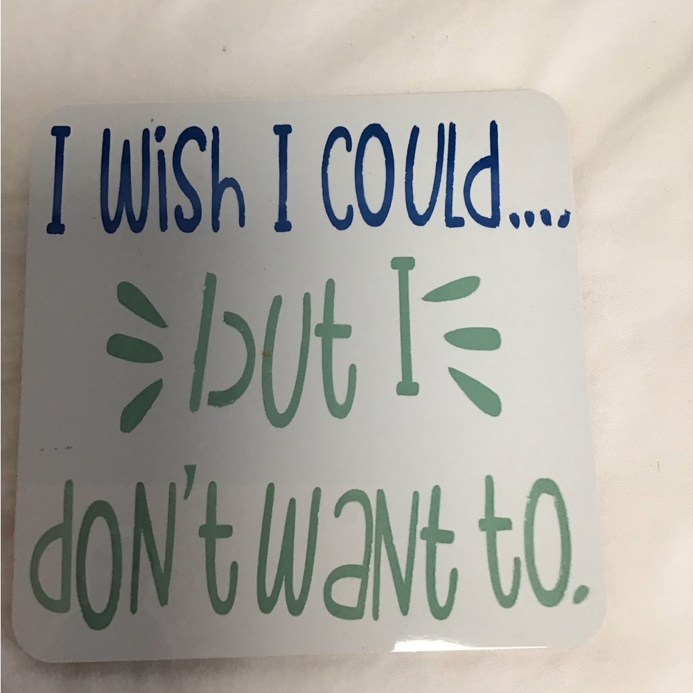Motivational Quote Coaster - Blue and Green